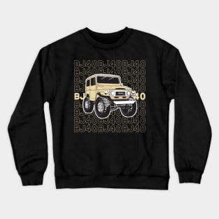 BJ40 Stacked Tan Crewneck Sweatshirt